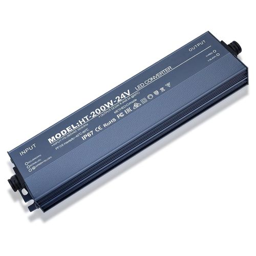 alimentation 24v 8.3A, Transformateur 220V 24V 200W, led driver 24v étanche IP67, Transfo AC à DC, convertisseur 220v 24v, pour CCTV MR16 G4 MR11 GU5.3 Ampoule et Bande Lumineuse LED, Non Dimmable