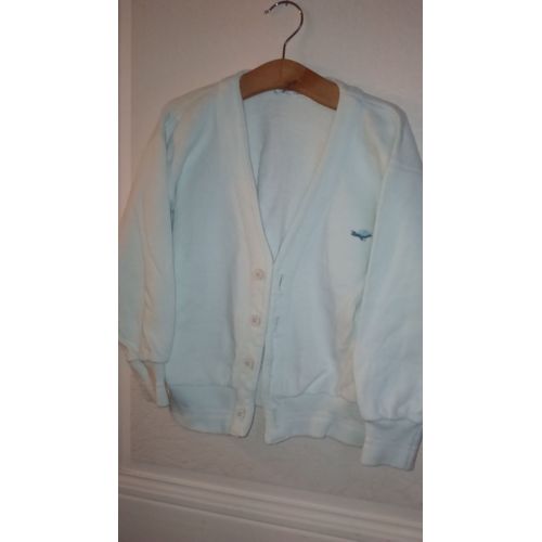 Gilet Garçon Vert D&#39eau Motif Tortue &#34jacadi&#34 Taille 6 Ans Idée Cadeau