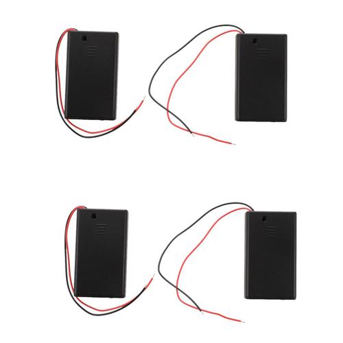 4 Pcs 3 x AAA 4.5V Batterie Boite Case Support Cable ON/OFF Commutateur avec Couverture