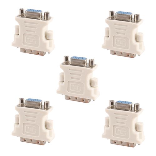 5X Adaptateur DVI MALE (DVI-D 24+1) Vers VGA (15 Broches)