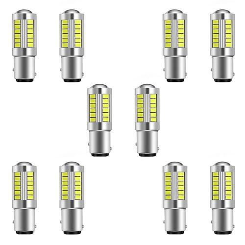 10x Super Led 1157 Led L'ampoule P21 / 5w Bay15d Led Des Ampoules Avec Des Chipsets 33 Smd 5730