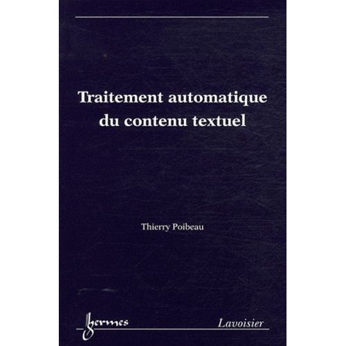 Traitement Automatique Du Contenu Textuel