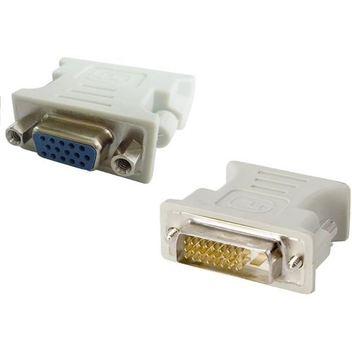 Adaptateur blanc vidéo DVI mâle vers VGA femelle 15 broches HobbyTech
