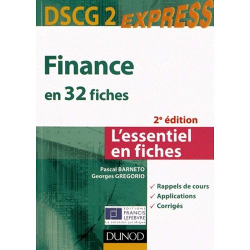 Finance Dscg 2 - En 32 Fiches