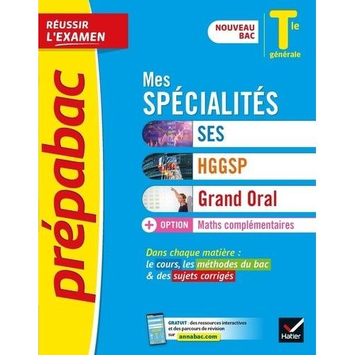 Mes Spécialités Tle - Ses, Hggsp, Maths Complémentaires, Grand Oral