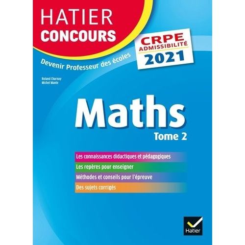 Mathématiques - Epreuve Écrite D'admissibilité Crpe Tome 2