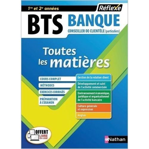 Bts Banque Conseiller De Clientèle (Particuliers) - Toutes Les Matières