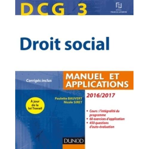 Droit Social Dcg 3 - Manuel Et Applications