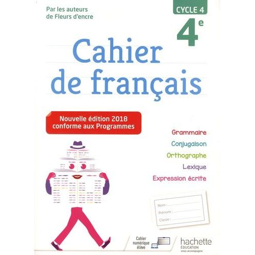 Cahier De Français 4e Cycle 4
