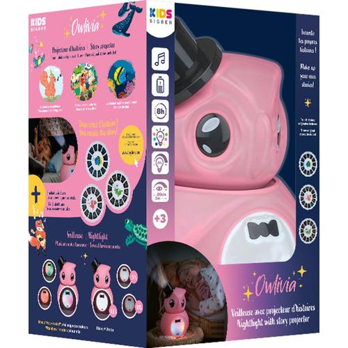 Veilleuse et projecteur d'images rose, bigben interactive STORYTELLERPK avec 3 disques inclus