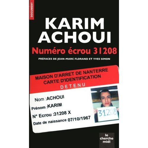 Numéro Ecrou 31208