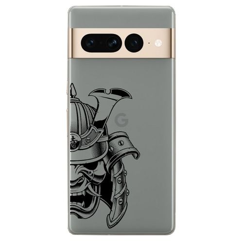 Coque Compatible Google Pixel 7 Pro Casque Samourai Noir