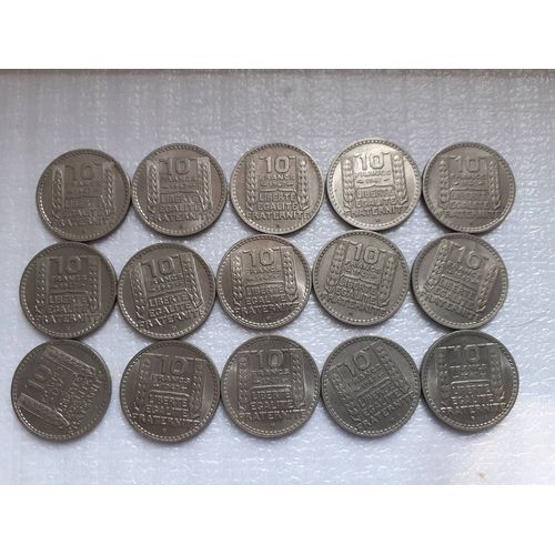 Lot 10 Francs 1947 B Grosse Tête