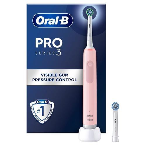 Brosse À Dents Électrique Oral-B Pro 3 3000 Cross Action Rose