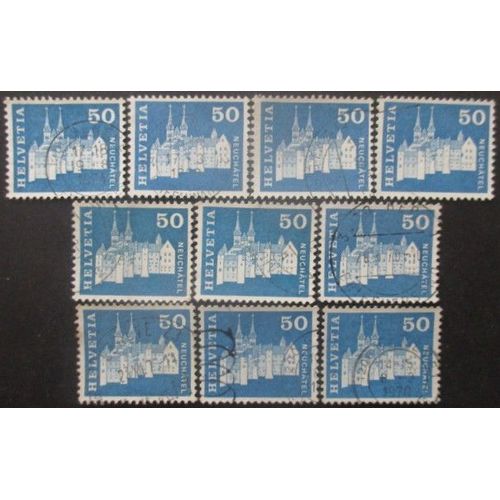 Suisse N°820 X 10 Oblitéré