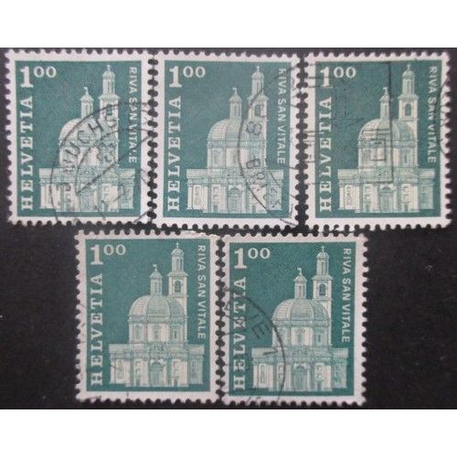 Suisse N°821 X 5 Oblitéré