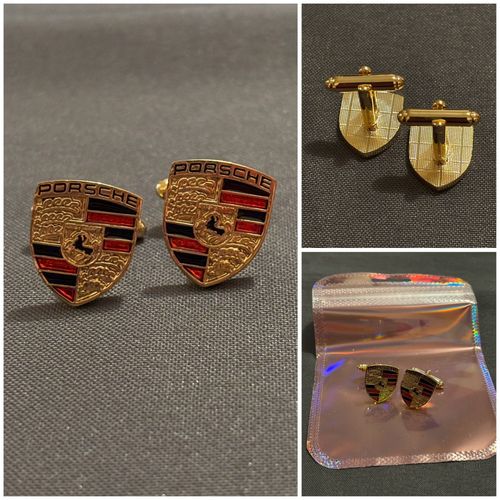 Boutons De Manchettes Porsche Doré