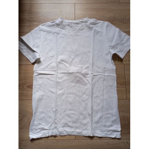 Tee Shirt Uni Blanc Manches Courtes Marque Gémo 16 Ans