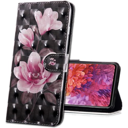 Nokia 2.2 Etui A Rabat 3d Design Portefeuille Housse [Magnetique] [Fonction Stand] [Porte Carte] Pu Cuir Protection Coque Pour Nokia 2.2. Bx 3d - Pink Camellia