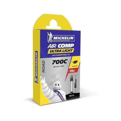Chambre À Air Michelin Air Comp Ultra Light (A1) - 700x18/25c 18/25-622 Presta 80 Mm