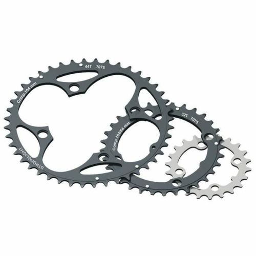 Plateau Intermédiaire Acier Stronglight Type Xc E 9v 104/64 Bcd 32t - Noir/Argenté - Tu