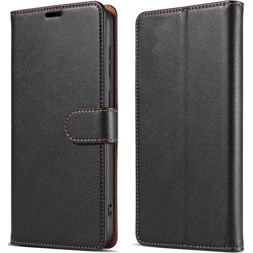 Coque Pour Samsung Galaxy S6 Edge Avec [Rfid Blocage], Etui Cuir Pu Portefeuille [Bequille] [Fentes Pour Cartes] [Magnetique] Flip Housse Pour Samsung Galaxy S6 Edge, Noir