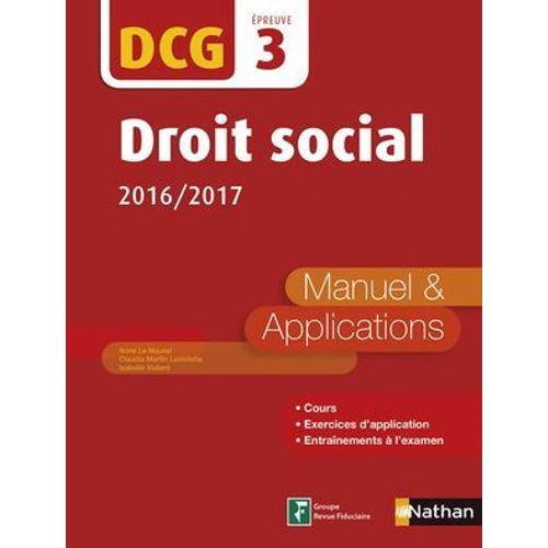 Droit Social - Manuel Et Applications - Dcg 3 (E-Pub 2) - 2016