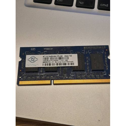 Module Mémoire RAM PC Portable - NANYA - NT1GC64BH8A1PS-BE - DDR3 1066 MHz 1G