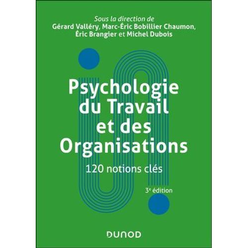 Psychologie Du Travail Et Des Organisations : 120 Notions Clés - 3e Éd.