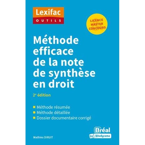Méthode Efficace De La Note De Synthèse En Droit - Licence, Master