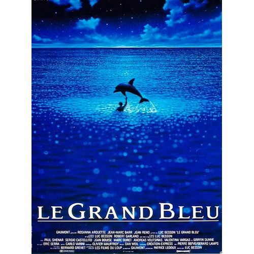 *** Le Grand Bleu De Luc Besson - 1988 - - Jean Reno - Jean-Marc Barr - Rosanna Arquette - Affiche De Cinéma Originale - 40 X 55 - Comme Neuf *** -