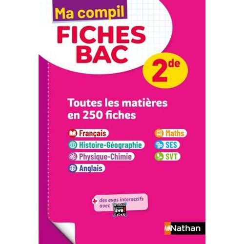 Toutes Les Matières Seconde - Ma Compil Fiches Bac - Programme 2025-2026 - Tout-En-Un 2de - Français, Histoire-Géographie, Physique-Chimie, Anglais, Maths, Svt, Ses - Epub