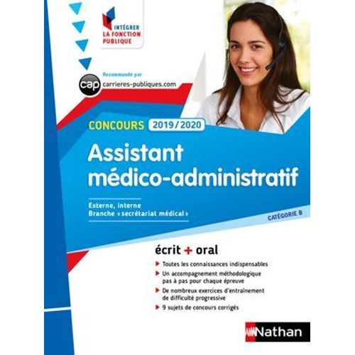 Concours Assistant Médico-Administratif - Catégorie B - Intégrer La Fonction Publique - 2019/2020