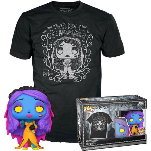Figurine Funko Pop - Les Noces Funèbres N°1370 - Emily (Black Light) - T-Shirt (72696)