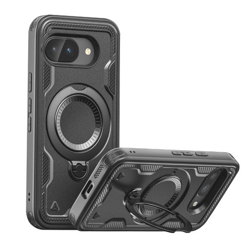 Coque Magsafe Pour Google Pixel 9a Antichoc Avec Anneau Spport Noir