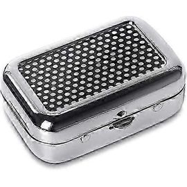 Cendrier de poche résistant aux odeurs Cendrier portable Cendrier de voiture Mini cendrier en acier inoxydablenoir