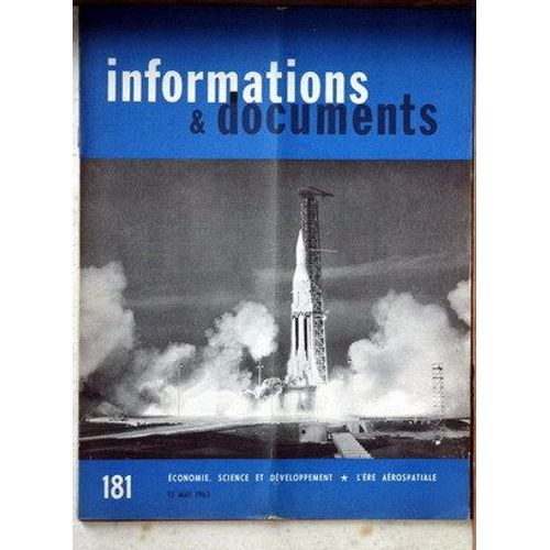 Informations Et Documents N° 181 Du 15/05/1963