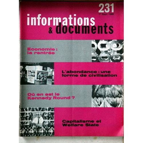 Informations Et Documents N° 231 Du 01/09/1966