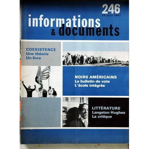 Informations Et Documents N° 246 Du 15/06/1967