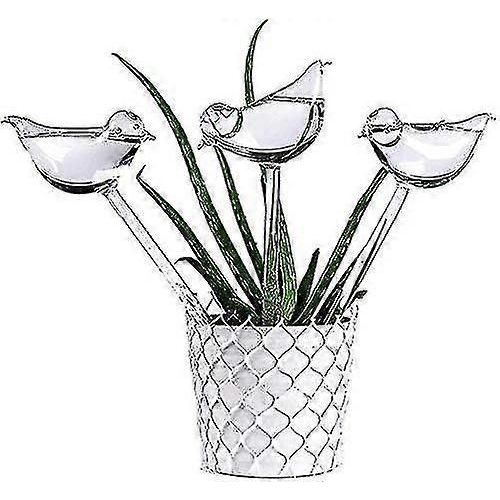 6 Pcs Bird Abreuvoir automatique des plantes, piquets auto-arrosants en plastique Water Globe Dispositif d¿irrigation automatique pour plantes d¿intérieur et d¿extérieur, garde de plantes d¿intérieur