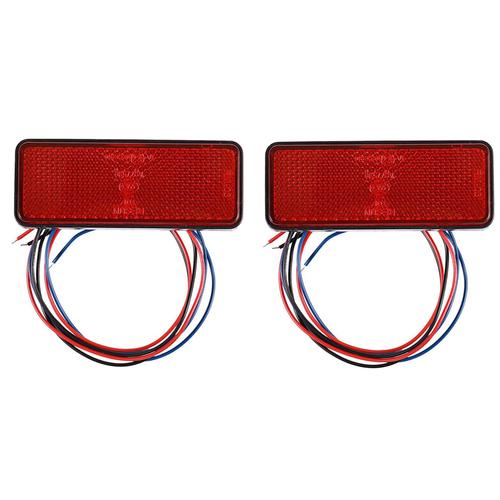 2x Led Reflecteur Arriere Rouge Queue Frein Arret Pour Camionnette Remorque Suv