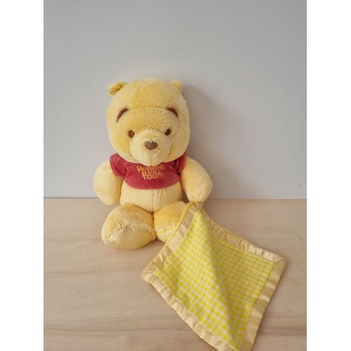 Doudou Ours Winnie L'ourson Carré Disney