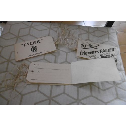 Etiquettes Pacific À Fil Pour Expéditions, Bagages, 3 Lot De 10