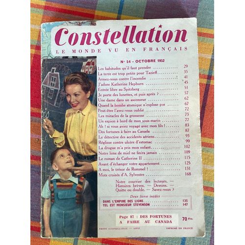 Collectif  N° 54 : Constellation-Le Monde Vu En Français N°54 10/1952