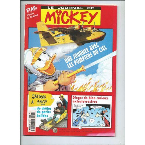 Le Journal De Mickey 18/08/1993 Avec Fiches La Caille Des Blés, Le Pinson Des Arbres, Le Voyage Des Boules De Papier, Les Boulettes De Viande Aux Fines Herbes - Mason Gamble - Les Caisses À Savon