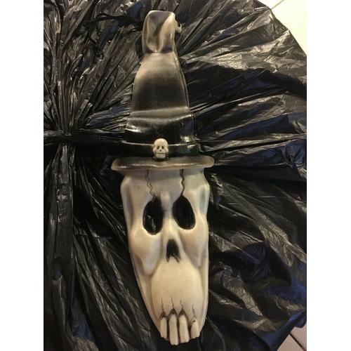 Cravate Halloween Gothique Tête De Mort