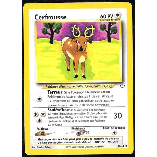 Carte Pokémon Cerfrousse 38/64 - Neo Révélation Wizards (Vf)