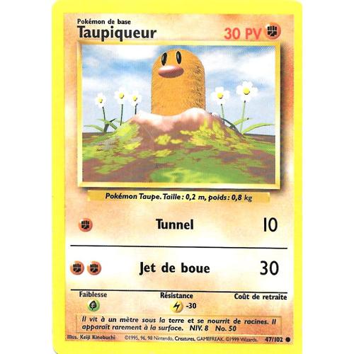 Carte Pokémon Taupiqueur 47/102 - Set De Base Wizards (Vf)