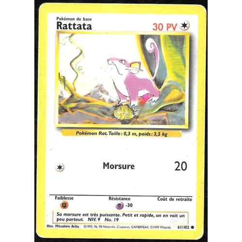 Carte Pokémon Rattata 61/102 - Set De Base Wizards (Fr)