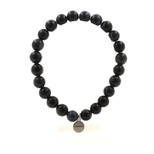 Bracelet Perles Oeil De Faucon 8 Mm. Fabriqué En France. Taille Personnalisable.